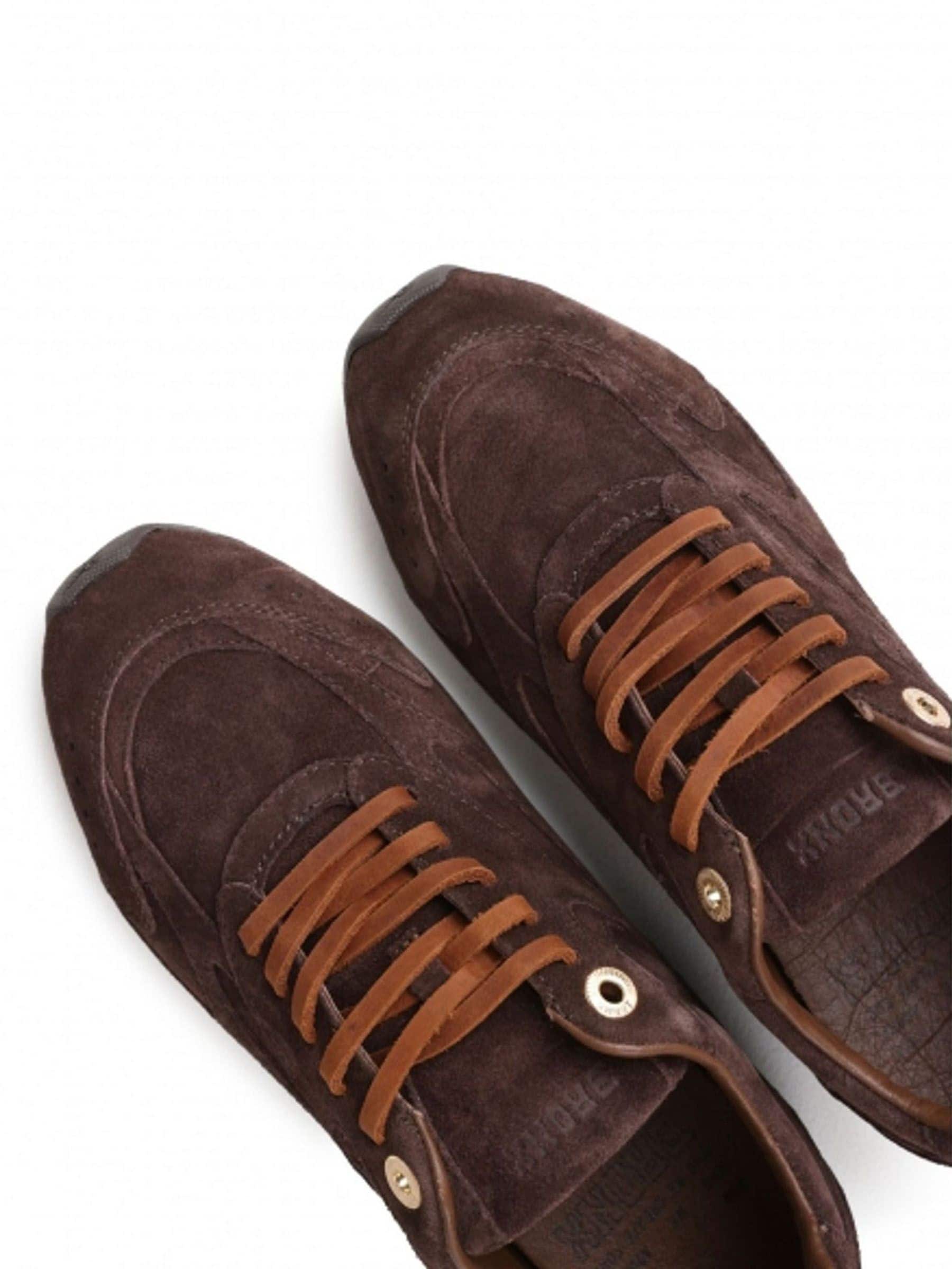 Buy Bronx Chocolate Myraa Suede Sneakers from Next USA