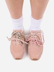 Bronx Pink Myraa Suede Sneakers - Image 2 of 7