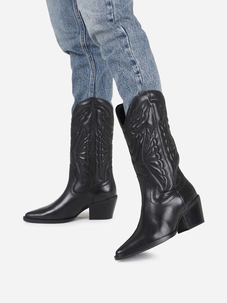 Bronx Black Jukeson Leather Padded Boots - Image 1 of 6