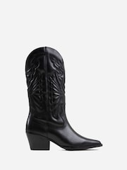 Bronx Black Jukeson Leather Padded Boots - Image 2 of 6