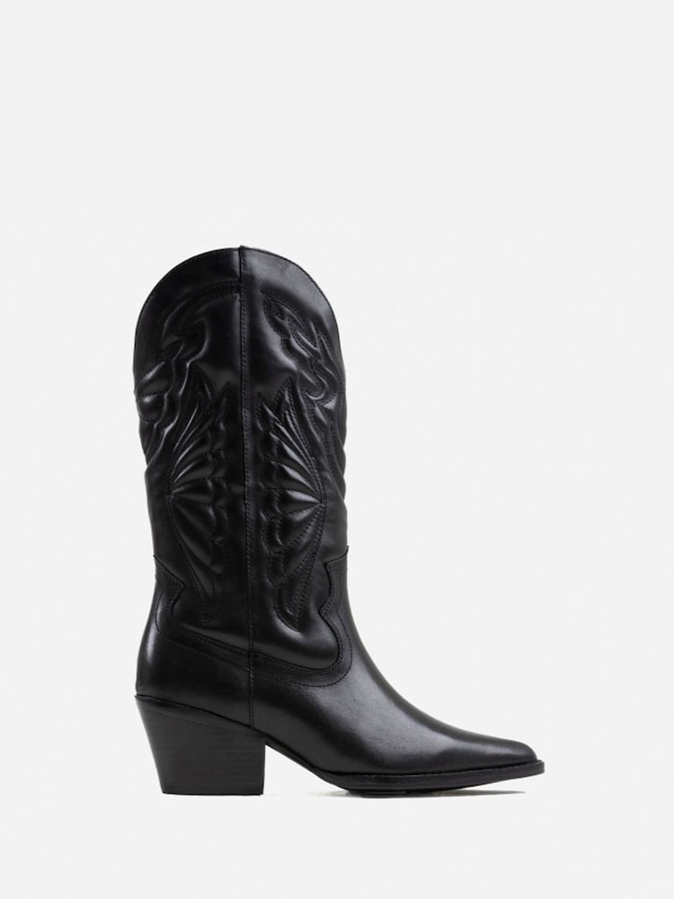 Bronx Black Jukeson Leather Padded Boots - Image 2 of 6