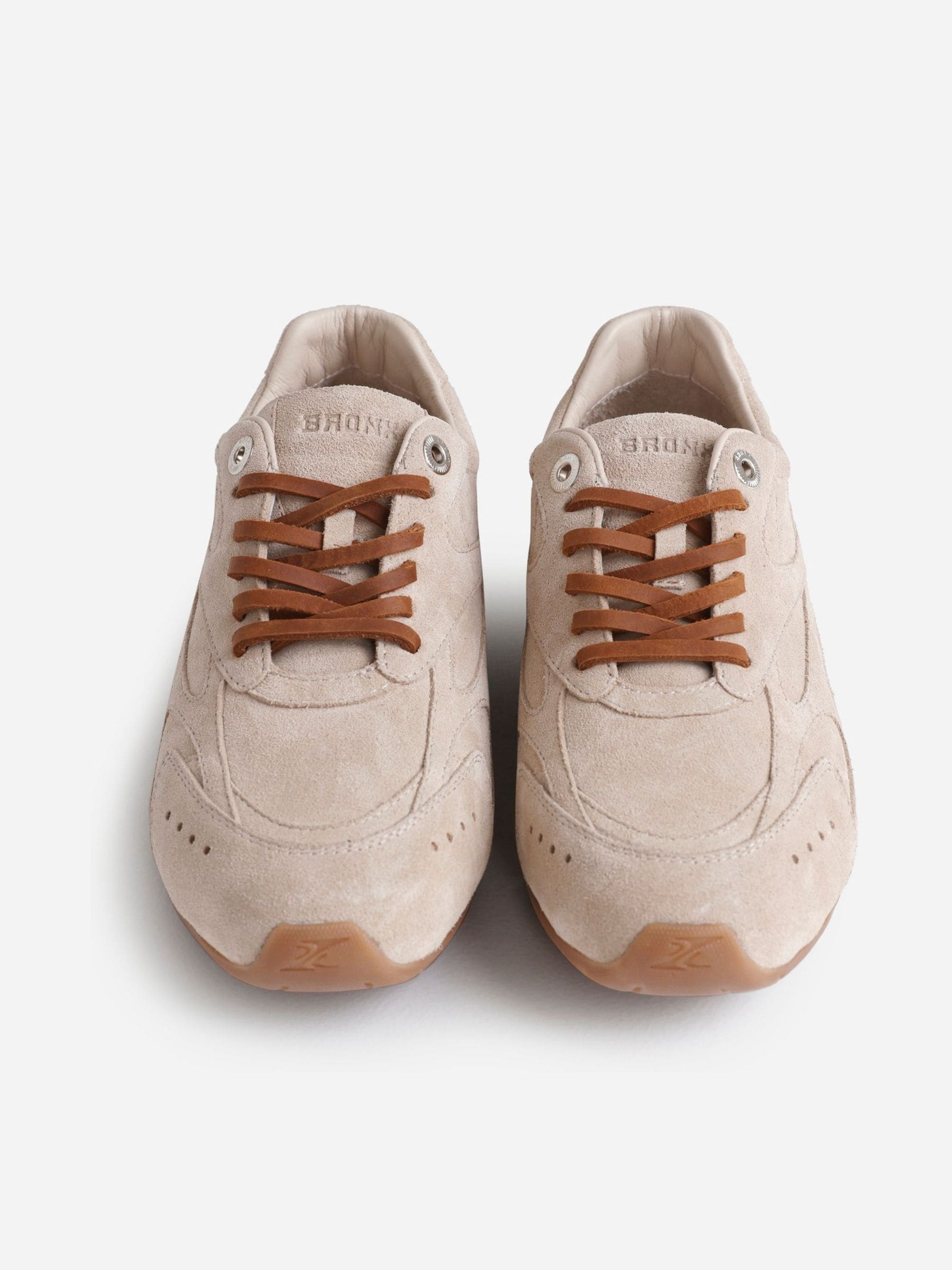 Buy Bronx Oatmilk Myraa Suede Sneakers from Next USA