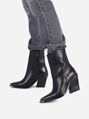 Bronx Black New Kole Leather Ankle Boots - Image 1 of 5