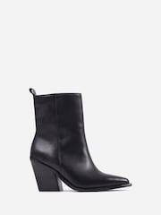 Bronx Black New Kole Leather Ankle Boots - Image 2 of 5