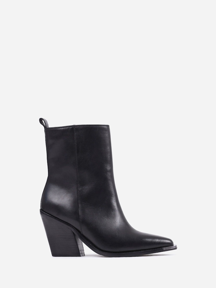 Bronx Black New Kole Leather Ankle Boots - Image 2 of 5