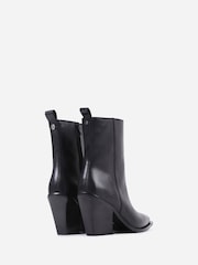 Bronx Black New Kole Leather Ankle Boots - Image 3 of 5