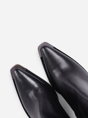 Bronx Black New Kole Leather Ankle Boots - Image 5 of 5