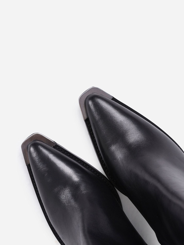 Bronx Black New Kole Leather Ankle Boots - Image 5 of 5