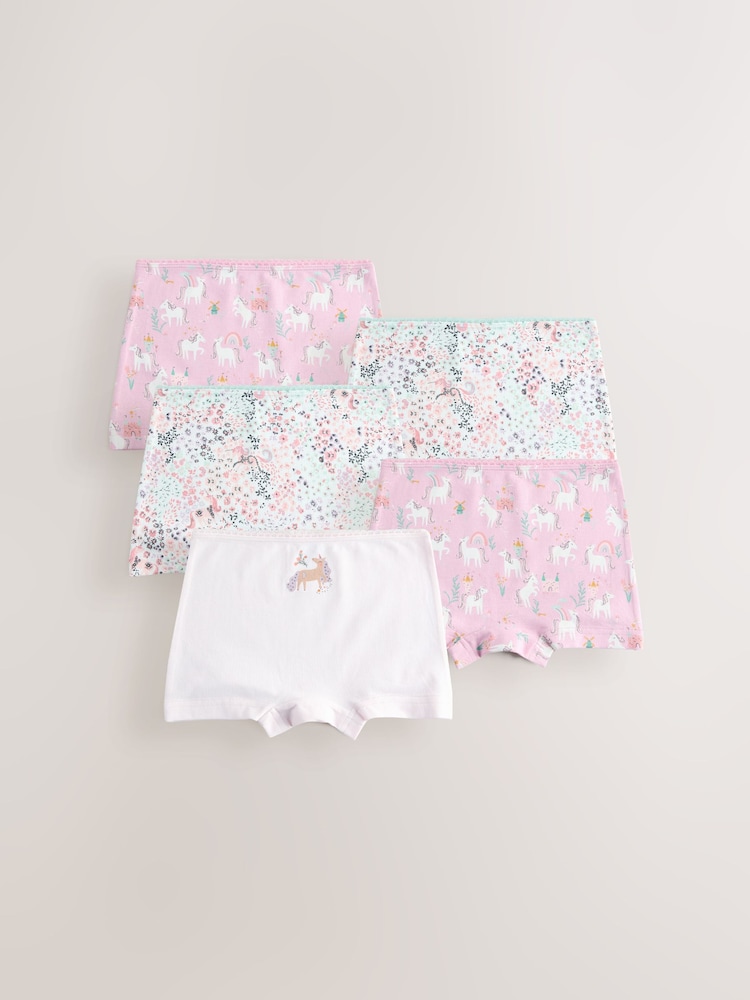 Pink ইউনিকর্ন - সংক্ষিপ্ত সংক্ষিপ্ত বিবরণ 5 প্যাক (2-16বছর) - 9এর মধ্যে 1 ছবি