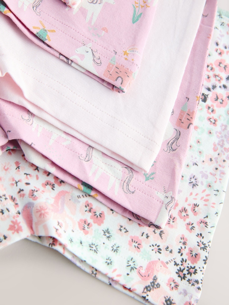 Pink ইউনিকর্ন - সংক্ষিপ্ত সংক্ষিপ্ত বিবরণ 5 প্যাক (2-16বছর) - 9এর মধ্যে 9 ছবি