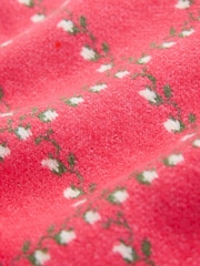 Pink Floral Check - Supersoft Tie Front Knitted Cardigan - Imaginea 7 din 7