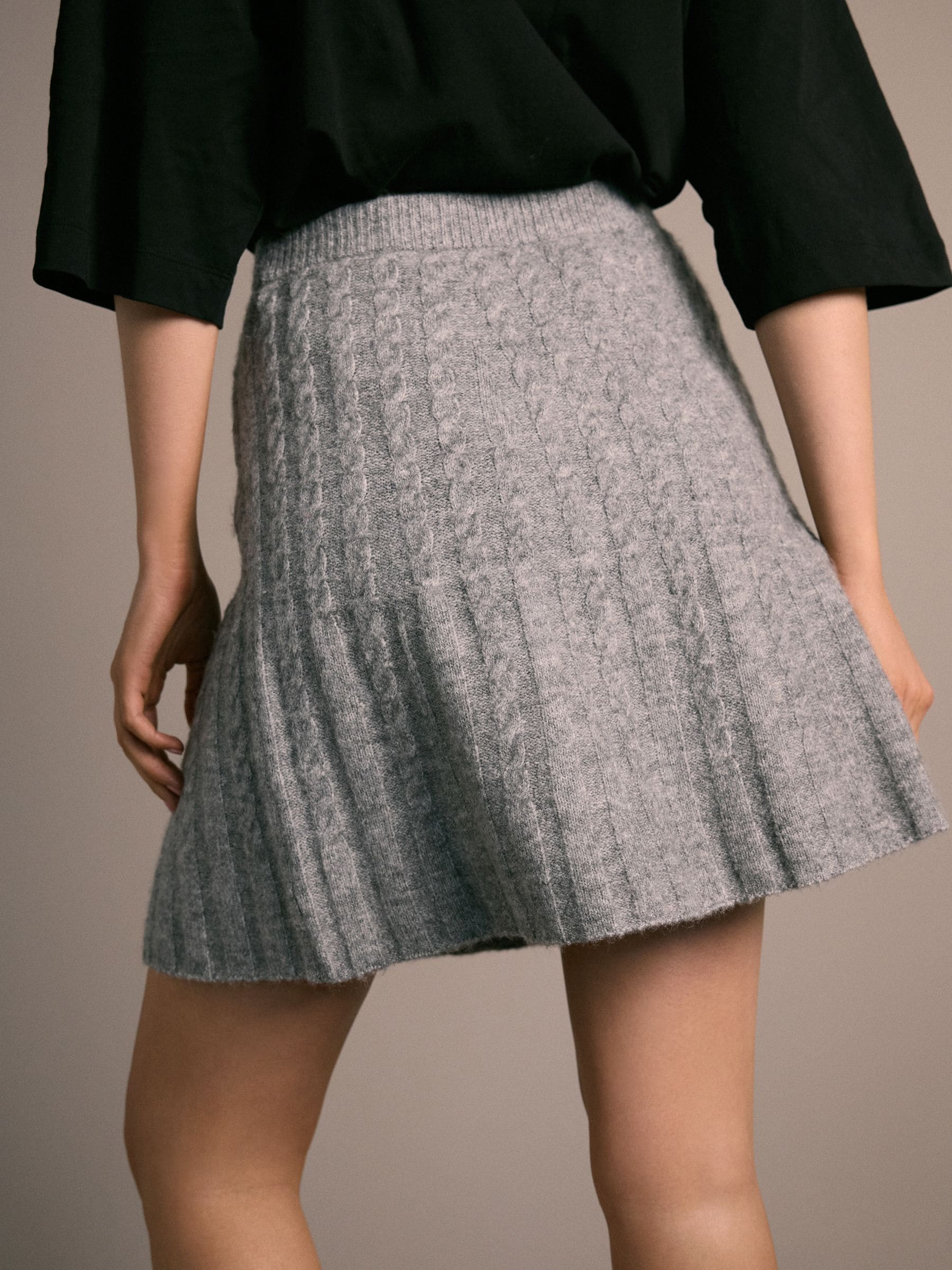 Buy Grey Cable Knit Mini Skirt from Next USA