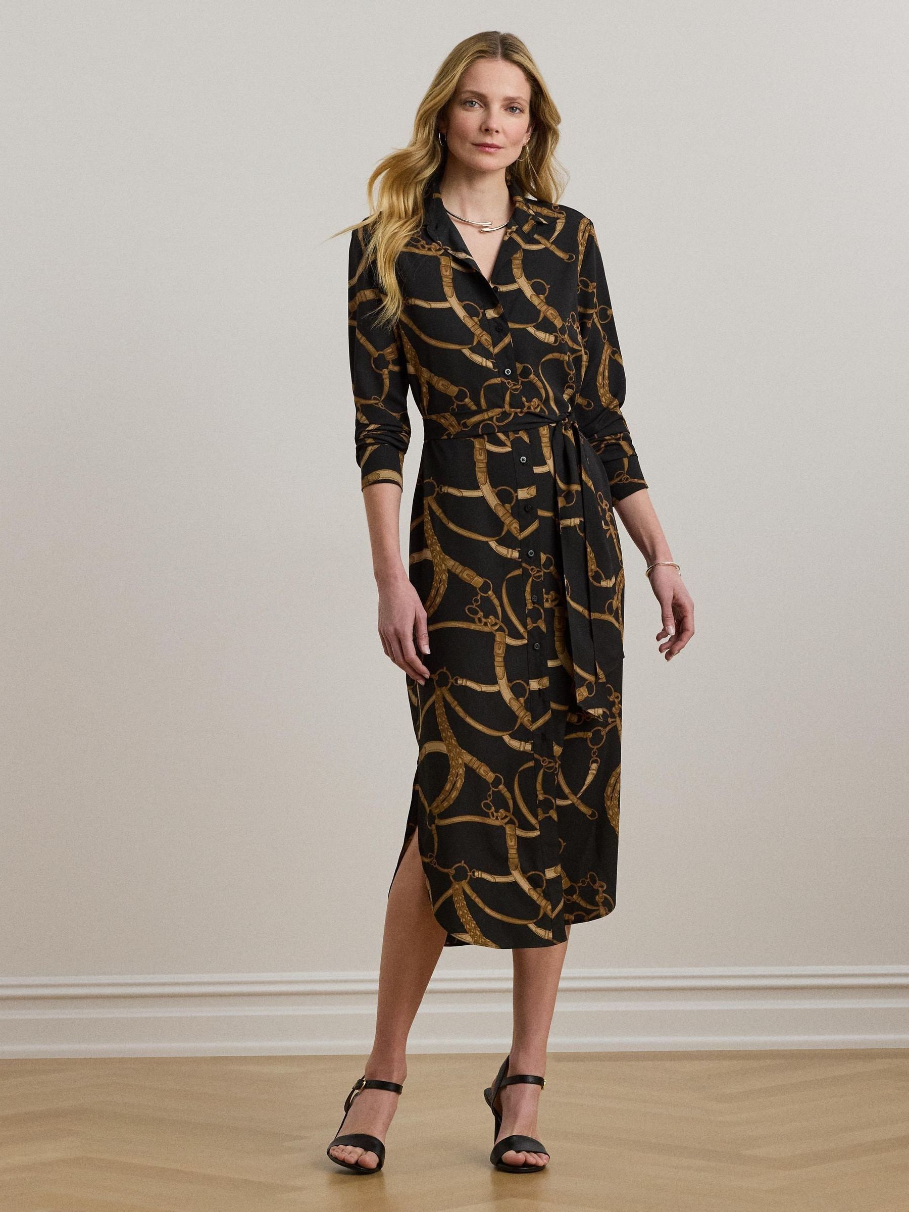 Buy Lauren Ralph Lauren Black Shadny Belted Print Shirt