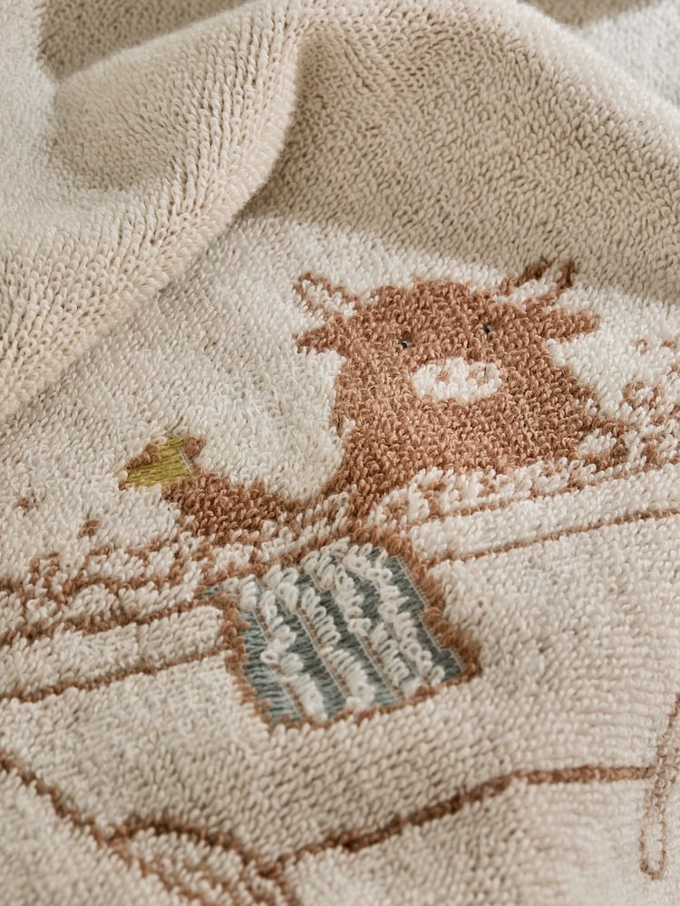 Natural Hamish The Highland Cow Set of 2 Face Cloths - Image 2 of 3 Natural Hamish The Highland Cow Set of 2 Face Cloths - Image 2 of 3