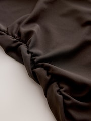 Chocolate Brown High Neck Drape Sleeveless Top - Image 9 of 9