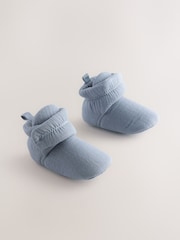 Көк - Muslin Wrap Baby Slipper Boots (0-18mths) - 5ичинен 1 сүрөт