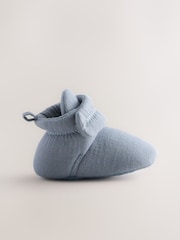 Көк - Muslin Wrap Baby Slipper Boots (0-18mths) - 5ичинен 2 сүрөт