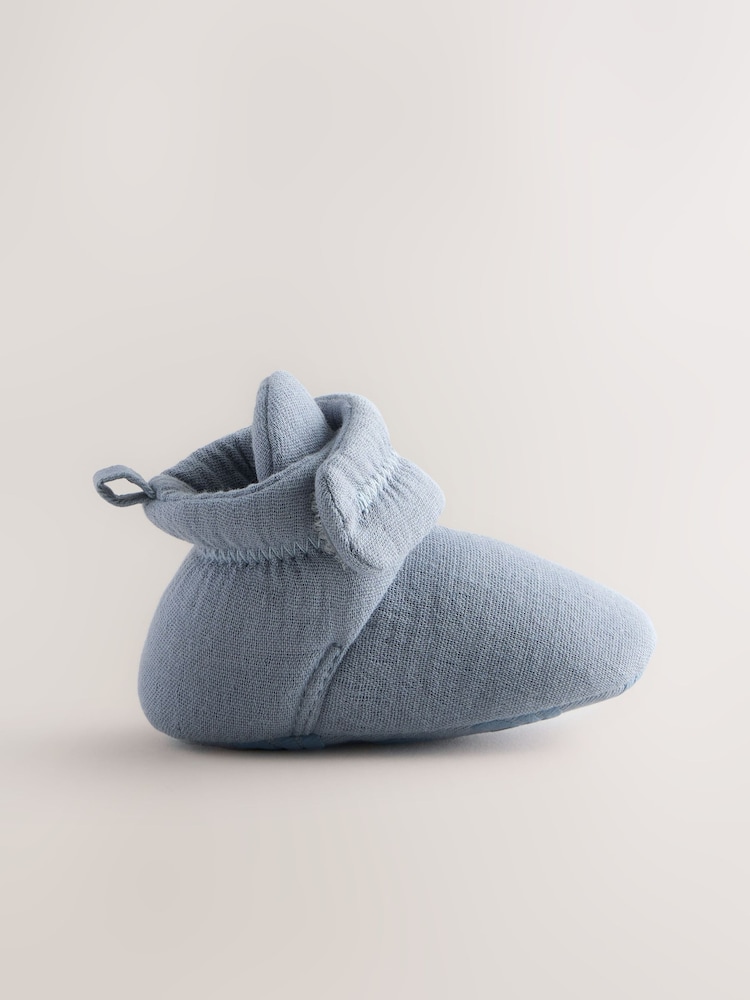 Көк - Muslin Wrap Baby Slipper Boots (0-18mths) - 5ичинен 2 сүрөт