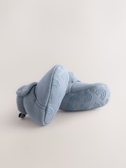 Көк - Muslin Wrap Baby Slipper Boots (0-18mths) - 5ичинен 3 сүрөт