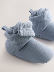 Көк - Muslin Wrap Baby Slipper Boots (0-18mths) - 5ичинен 4 сүрөт