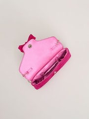 Phase Eight Pink Suede Bow Front Clutch - Image 4 of 8