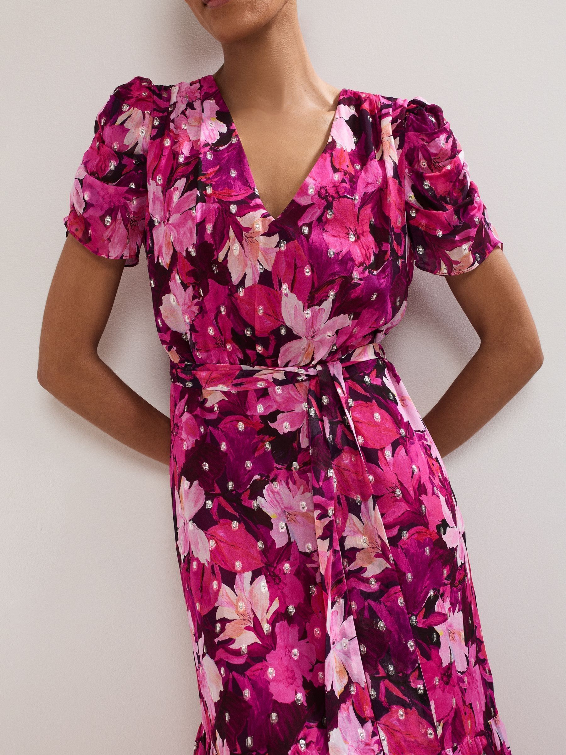 Buy Phase Eight Purple Dahlia Floral Print Dress from Next USA