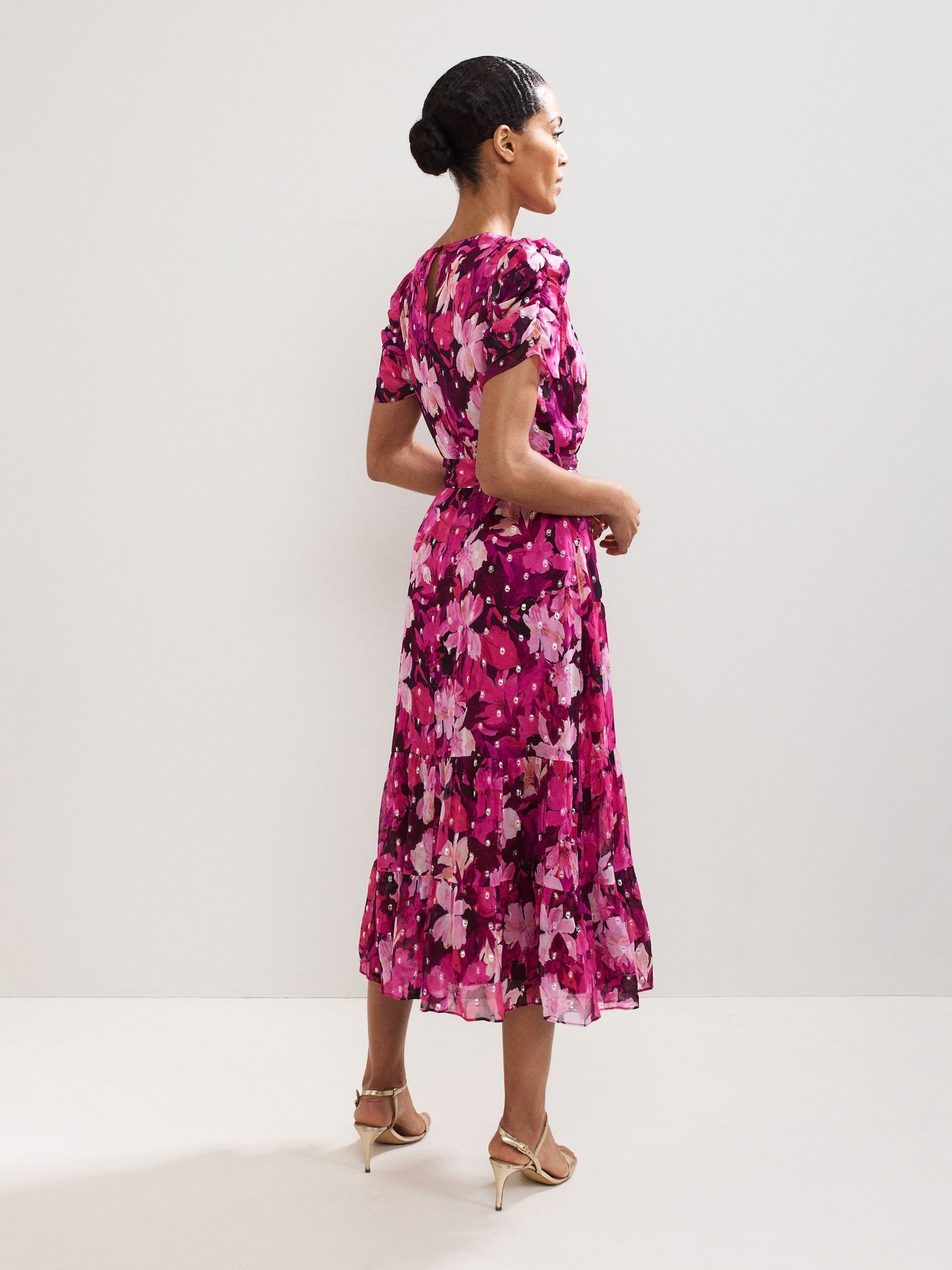 Buy Phase Eight Purple Azalea Floral Print Dress from the Next UK