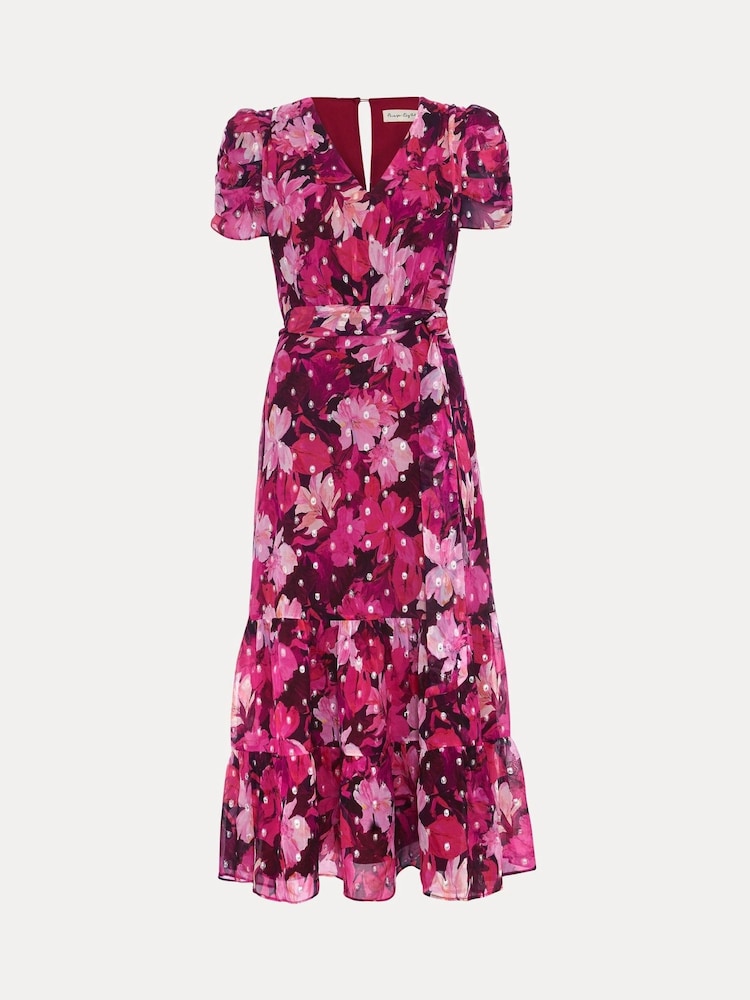 Phase Eight Purple Azalea Floral Print Dress - Image 8 of 8 Phase Eight Purple Azalea Floral Print Dress - Image 8 of 8