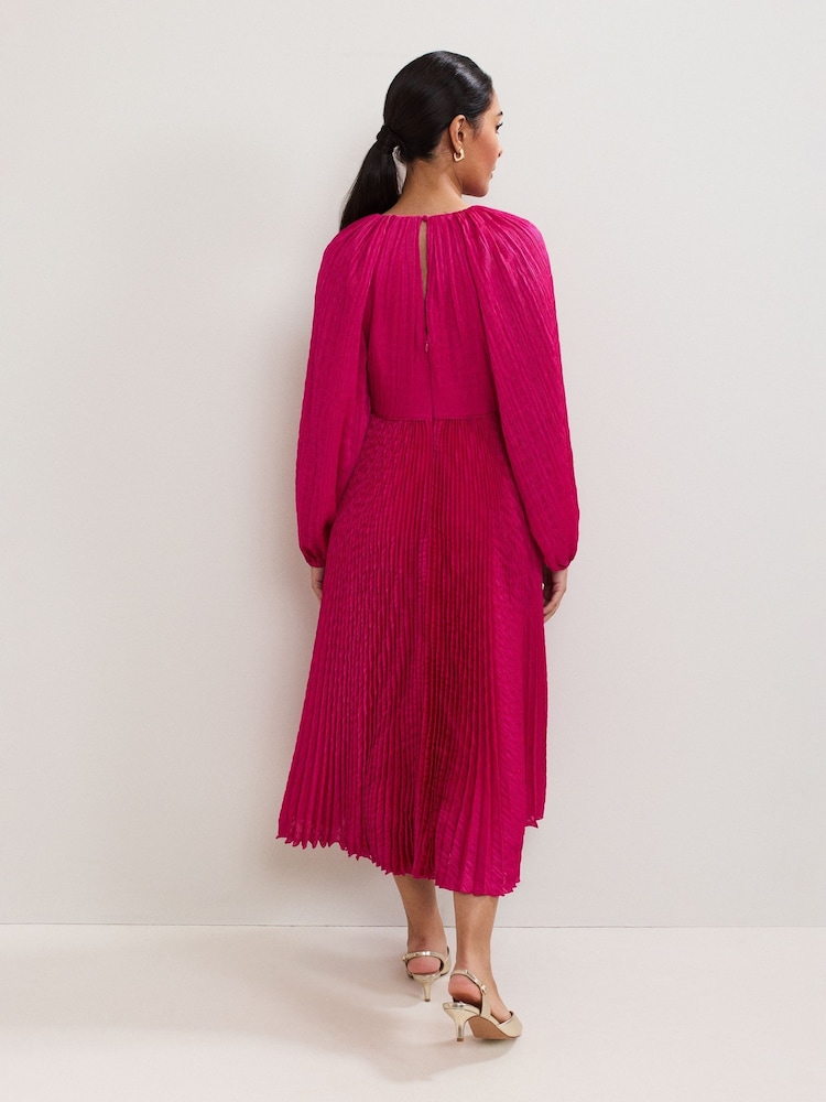 Phase Eight Pink Petite Faye Textured Dress - Image 2 of 7 Phase Eight Pink Petite Faye Textured Dress - Image 2 of 7