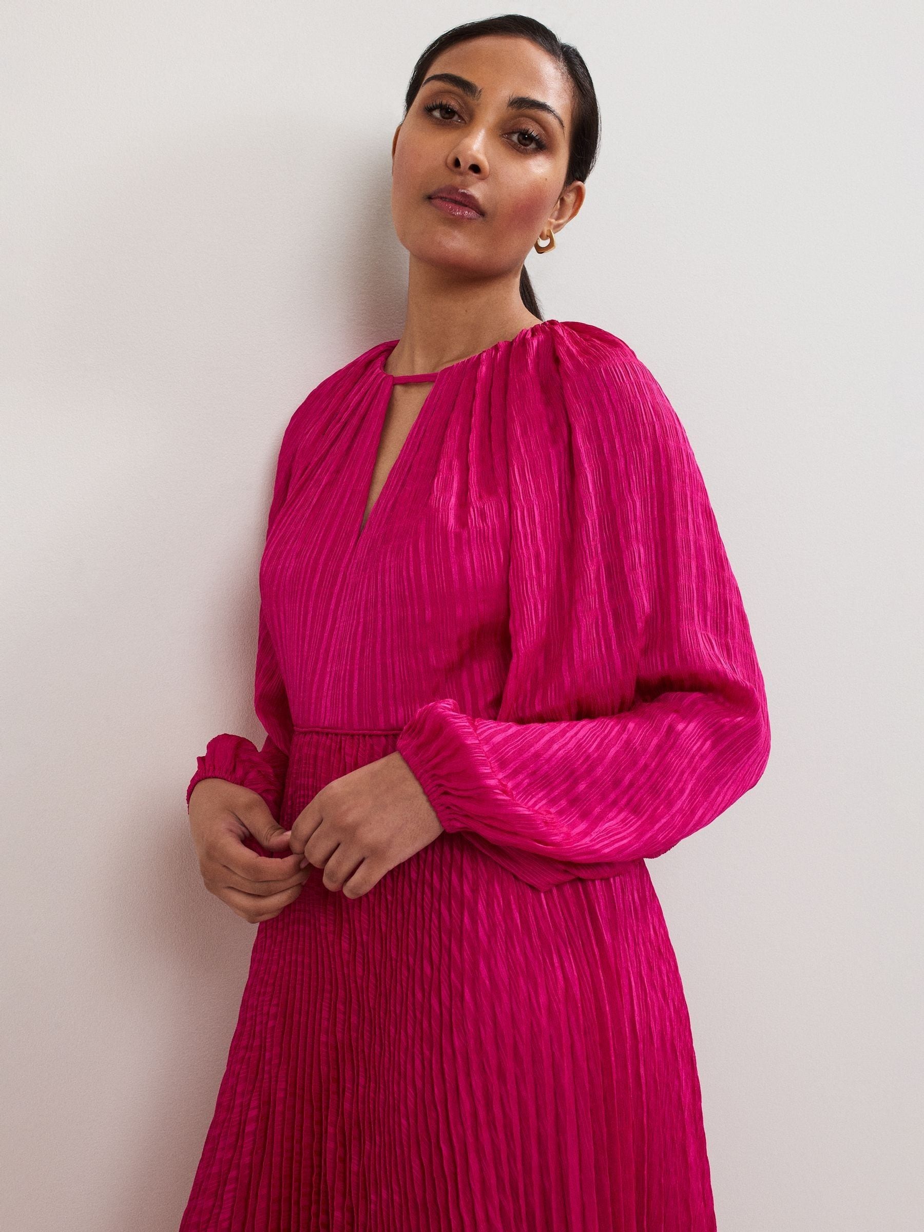 Buy Phase Eight Pink Petite Faye Textured Dress from Next USA