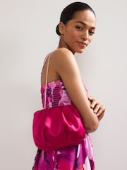 Phase Eight Pink Satin Cloud Clutch - Image 1 of 7