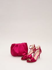 Phase Eight Pink Satin Cloud Clutch - Image 5 of 7