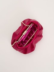 Phase Eight Pink Satin Cloud Clutch - Image 6 of 7