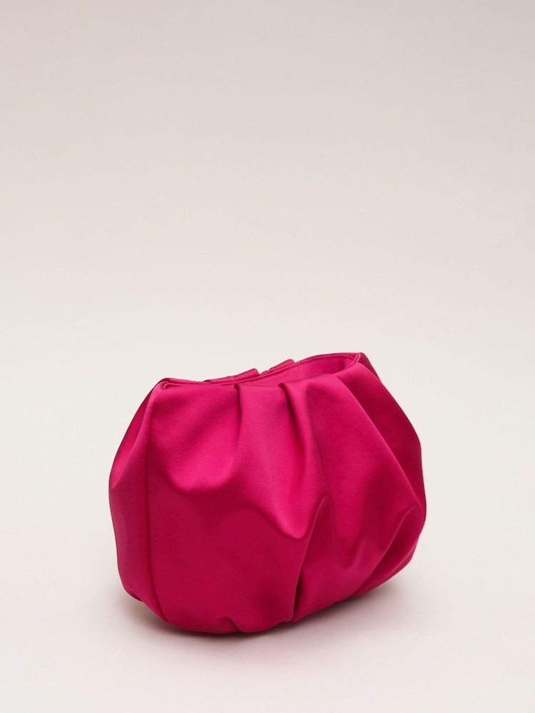 Phase Eight Pink Satin Cloud Clutch - Image 7 of 7