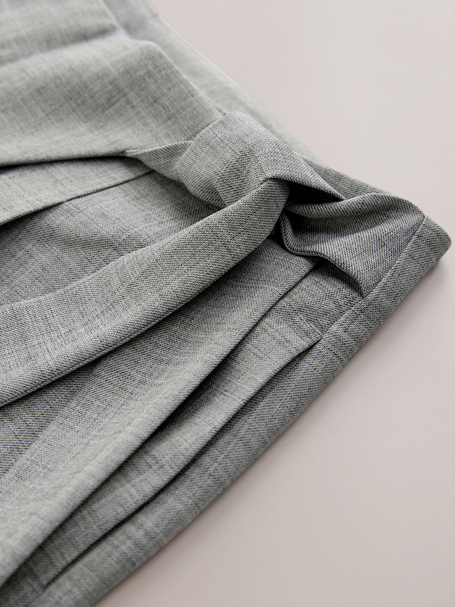 Buy Grey Crosshatch Wrap Wide Leg Trousers from Next USA