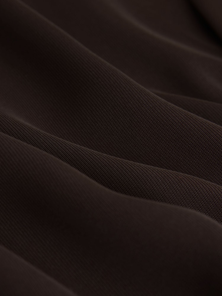 Chocolate Brown Midi Wrap Skirt - Image 8 of 8