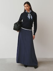 Bleumarin - Washed Midi Skirt - Imaginea 1 din 8