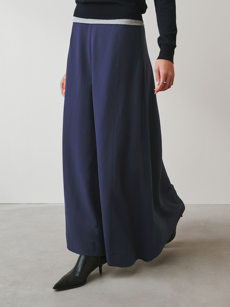 Bleumarin - Washed Midi Skirt - Imaginea 2 din 8 Bleumarin - Washed Midi Skirt - Imaginea 2 din 8