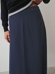 Bleumarin - Washed Midi Skirt - Imaginea 5 din 8