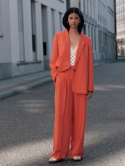 אדום - מכנסיים בגזרה רחבה - תמונה 1 מתוך 7