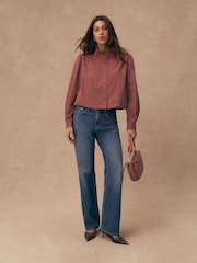 Rust Funnel Neck Bomber Jacket - Image 2 of 10