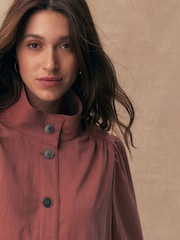 Rust Funnel Neck Bomber Jacket - Image 6 of 10