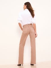 Lipsy Dusky Pink Wide Leg Jeans - Image 4 of 5