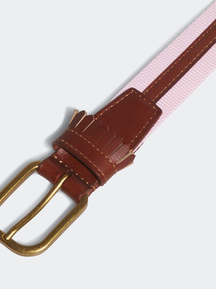 adidas Golf Light Pink Originals Leather Belt - Image 2 of 3 adidas Golf Light Pink Originals Leather Belt - Image 2 of 3