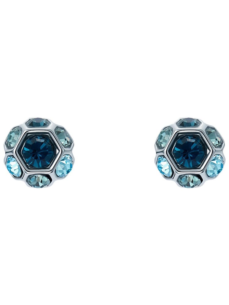Ted Baker Silver Gemme: Crystal Gem Cluster Stud Earrings - Image 2 of 5