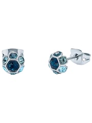 Ted Baker Silver Gemme: Crystal Gem Cluster Stud Earrings - Image 3 of 5