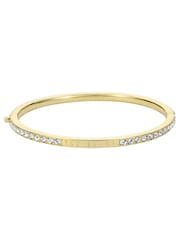 Ted Baker Gold Claudia Narrow Crystal Hinged Bangle Bracelet - Image 3 of 6
