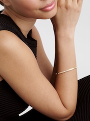 Ted Baker Gold Claudia Narrow Crystal Hinged Bangle Bracelet - Image 5 of 6