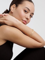 Ted Baker Gold Claudia Narrow Crystal Hinged Bangle Bracelet - Image 6 of 6