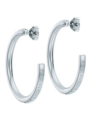 Ted Baker Silver Tone Clanci: Medium Crystal Hoop Earrings - Image 4 of 6